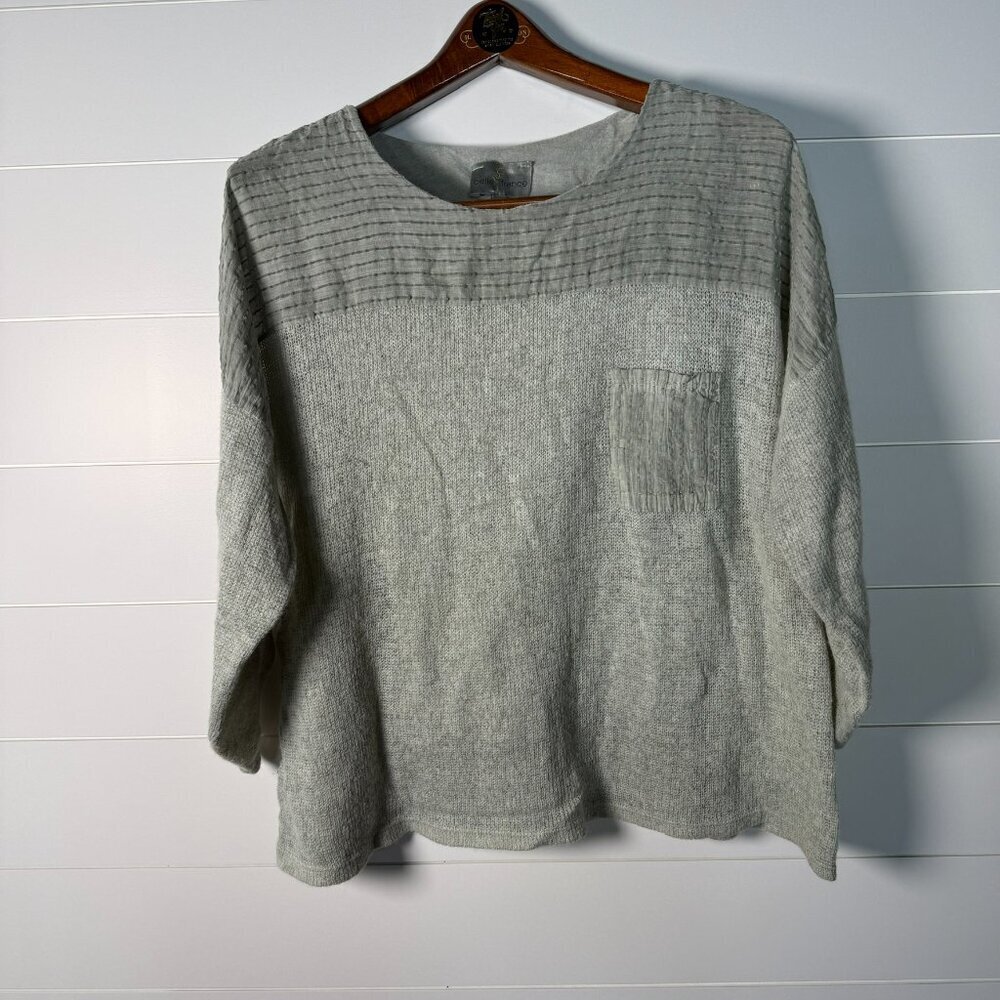 Belle France Lagenlook Sweater Small Mohair bend- Liner